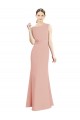 Outlet Sirène Col Bateau Col Haut Mousseline Longue Robes demoiselle d'honneur
