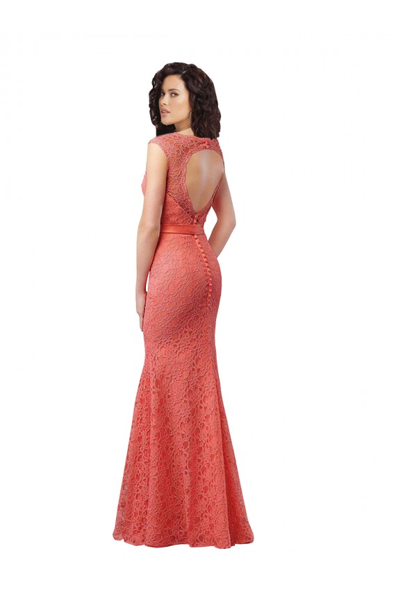 Outlet Sirène Col V Dentelle Longue Robes demoiselle d'honneur