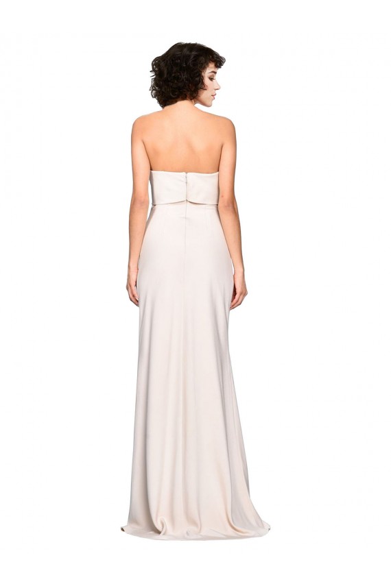 Outlet Sirène Sans bretelle Crêpe Stretch Longue Robes demoiselle d'honneur / Robes de bal