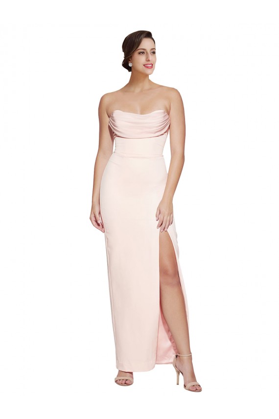 Outlet Sirène Satiné Stretch Longue Formelles Robes demoiselle d'honneur / Robes de soirée / Robes de bal