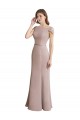 Outlet Sirène Scoop Col Haut Mousseline Dentelle Longue Robes demoiselle d'honneur
