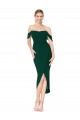 Outlet Sirène Épaule Dénudée Col Haut Crêpe Stretch Courte Asymétrique Robes demoiselle d'honneur / Robes de soirée / Robes de cocktail