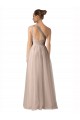 Outlet Trapèze Bretelles spaghetti Tulle Longue Robes demoiselle d'honneur