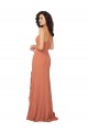 Outlet Trapèze Col Carré Mousseline Longue Robes demoiselle d'honneur