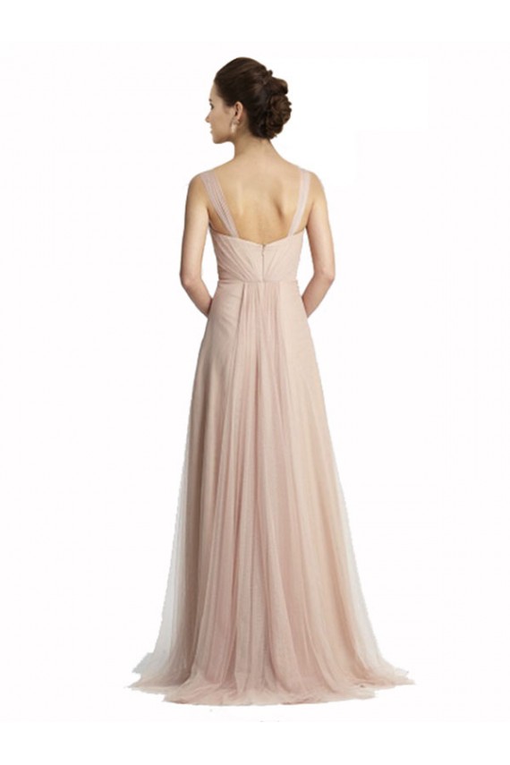 Outlet Trapèze Col Carré Tulle Longue Robes demoiselle d'honneur