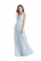 Outlet Trapèze Col V Mousseline Longue Robes demoiselle d'honneur