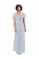 Outlet Trapèze Col V Mousseline Longue Robes demoiselle d'honneur
