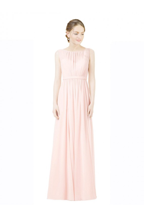 Outlet Trapèze Jewel Mousseline Longue Robes demoiselle d'honneur