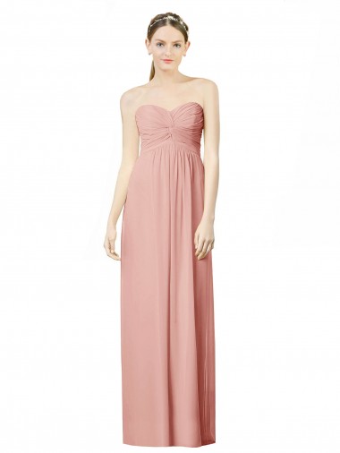 Outlet Trapèze Mousseline Longue Robes demoiselle d'honneur