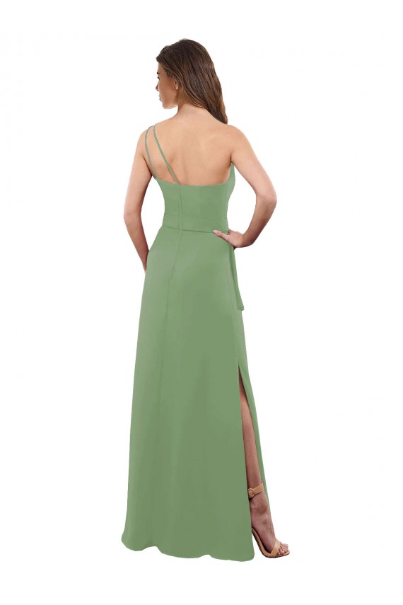 Outlet Trapèze Mousseline Longue Robes demoiselle d'honneur