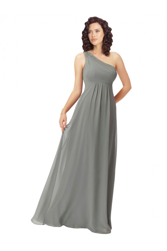 Outlet Trapèze Mousseline Longue Robes demoiselle d'honneur