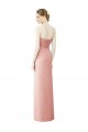 Outlet Trapèze Sans bretelle Mousseline Longue Asymétrique Robes demoiselle d'honneur