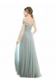 Outlet Trapèze Épaule Dénudée Mousseline Dentelle Longue Robes demoiselle d'honneur