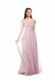 Outlet Trapèze Épaule Dénudée Tulle Longue Robes demoiselle d'honneur