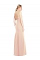 Outlet Trompette Bateau Crêpe Stretch Longue Robes demoiselle d'honneur / Robes de bal