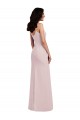 Outlet Trompette Bretelles spaghetti Crêpe Stretch Longue Formelles Robes demoiselle d'honneur / Robes de soirée / Robes de bal