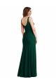 Outlet Trompette Col Carré Crêpe Stretch Longue Robes demoiselle d'honneur / Robes de bal