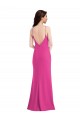 Outlet Trompette Licou Col Haut Crêpe Stretch Longue Formelles Robes demoiselle d'honneur / Robes de soirée / Robes de bal