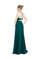 Outlet Vert Chasseur Trapèze Col V Mousseline Longue Robes demoiselle d'honneur