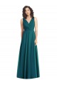 Outlet Vert Chasseur Trapèze Col V Mousseline Longue Robes demoiselle d'honneur