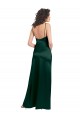 Outlet Vert Chasseur Trapèze Scoop Satiné Stretch Longue Formelles Robes demoiselle d'honneur / Robes de soirée / Robes de bal