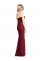 Outlet Vert Chasseur Trompette Sans bretelle Mousseline Longue Robes demoiselle d'honneur