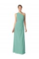 Outlet Vert de jade Trapèze Mousseline Longue Robes demoiselle d'honneur